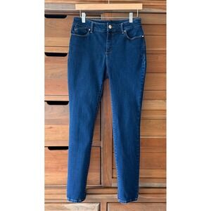 Chico's Women's Jeggings Sz 0 (Standard 4) Dark Wash Slim Fit Dark Wash Stretch